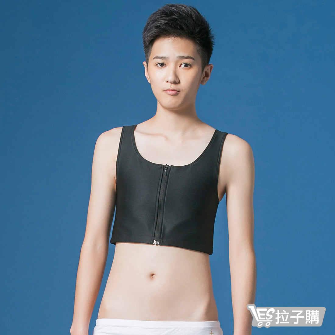 【BEST】Bamboo charcoal enhanced front zipper corset (black)