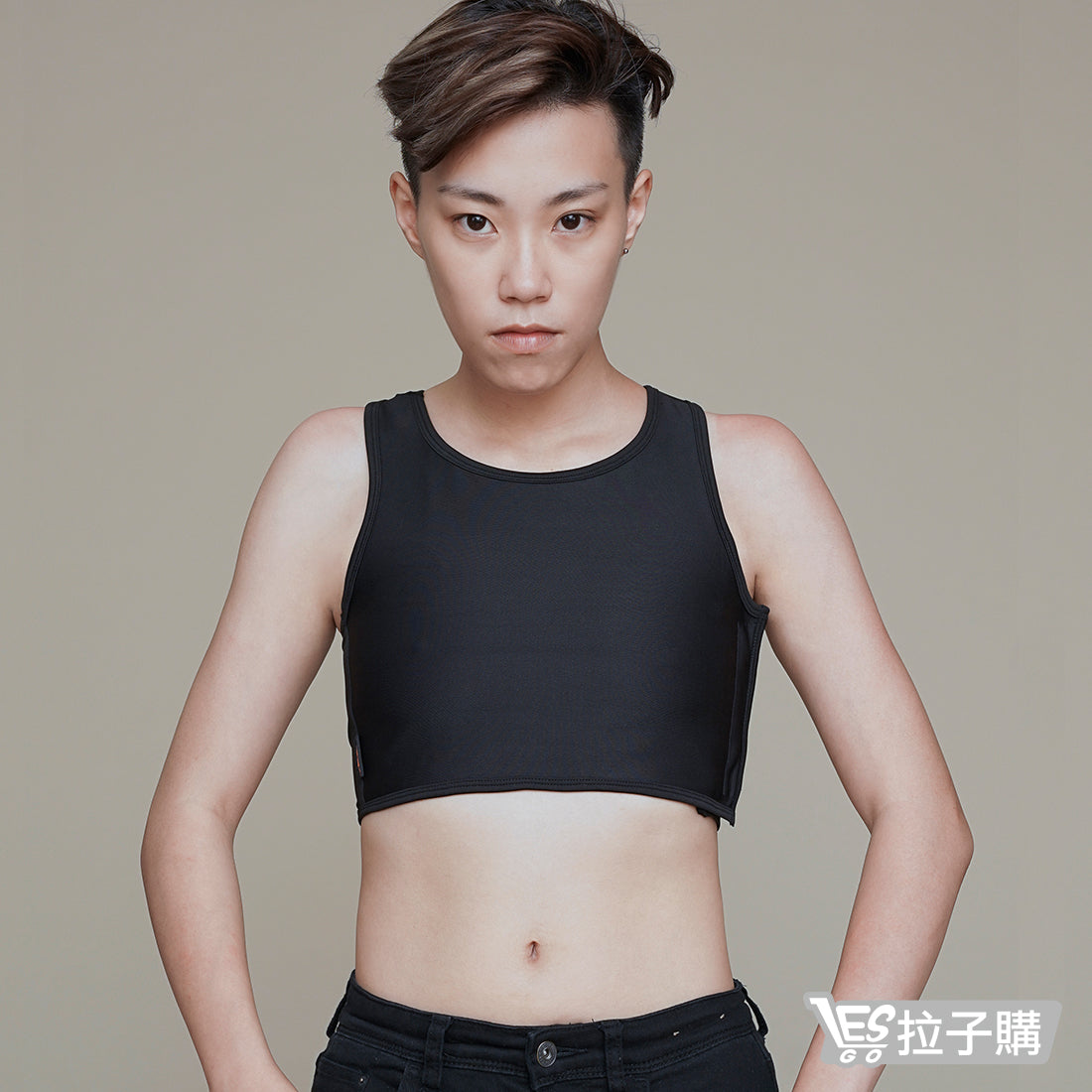 【MOSON®】Half-length scooped-back breasted corset (black)