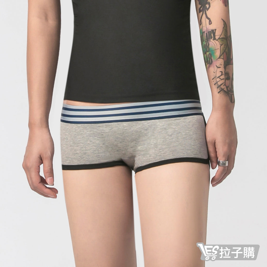 【UDW】Slim-fitting striped cuff flat briefs