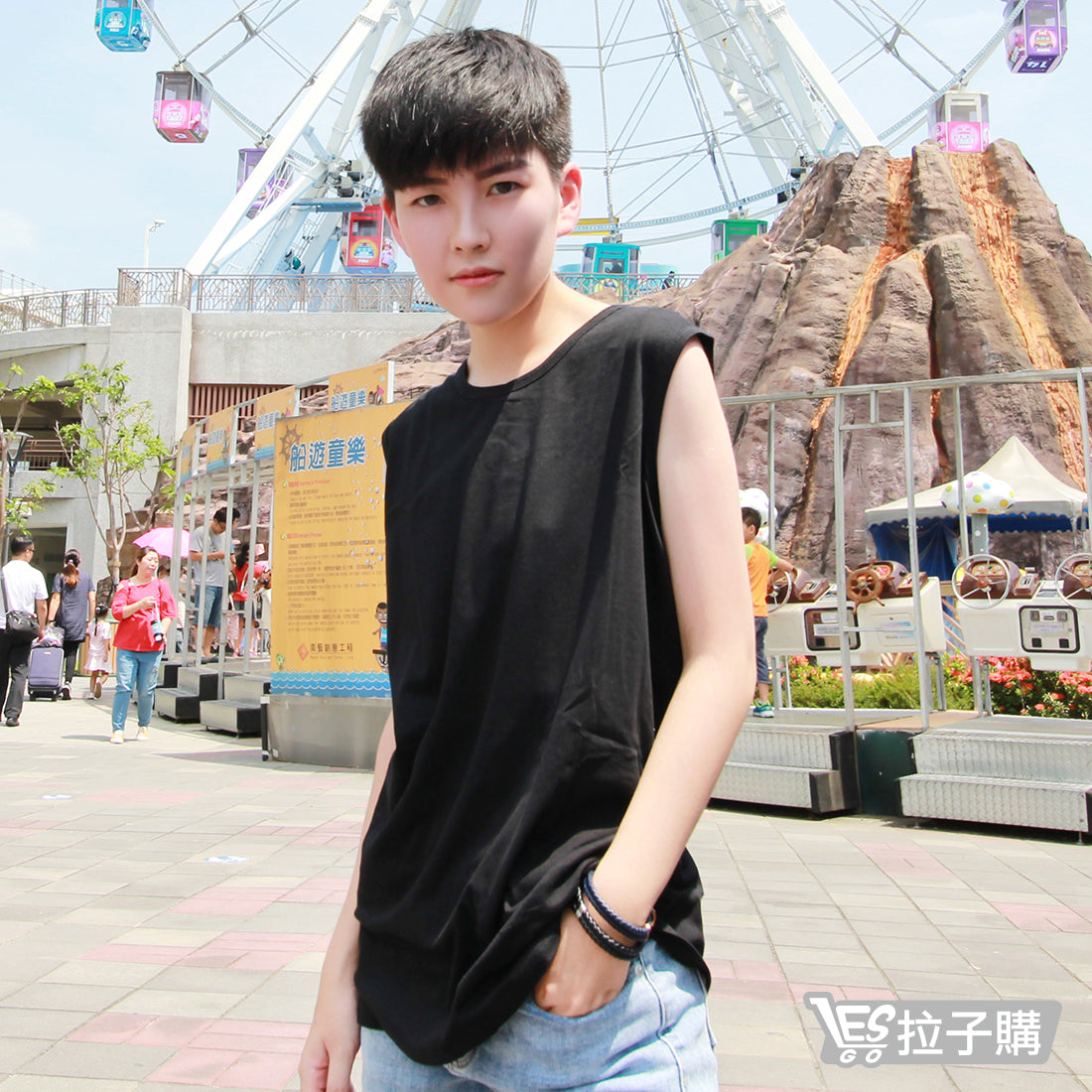 【ZeroBra】Pure cotton sleeveless plain hook hook outer corset (black)