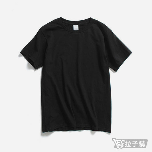 【LESGO】日系無印風210g加厚純棉TEE ❘ 黑色 ❘